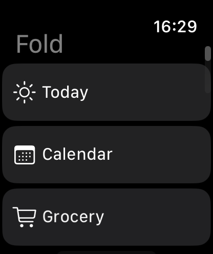 Watch Main Menu